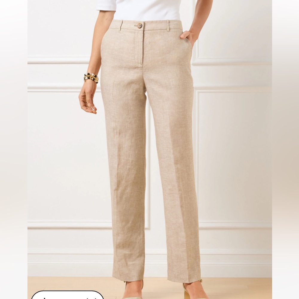 Talbots Southampton Straight leg linen pants